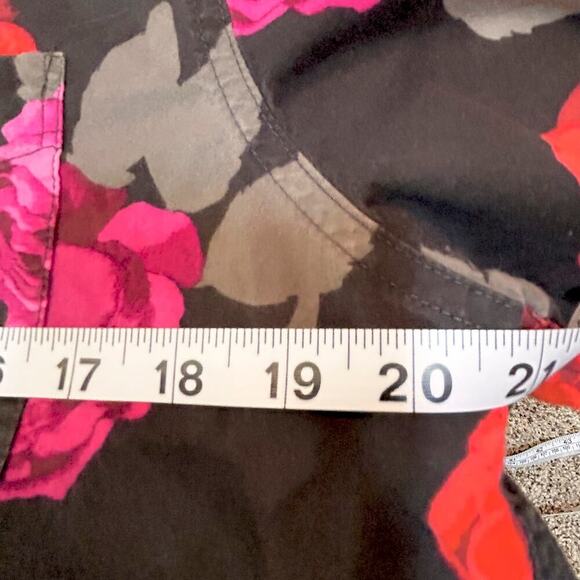 Hollister Hawaiian Floral Roses Vacation Preppy Festival Shirt Medium Stretch - Picture 7 of 9